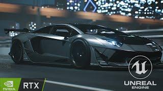 LB  WORKS Aventador - Unreal Engine cinematic with Raytracing