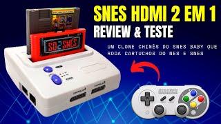 Super Nintendo HDMI 2 em 1 Clone do AliExpress | 8 BIT & 16 BIT HD