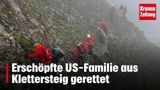 Erschöpfte US-Familie aus Klettersteig gerettet | krone.tv NEWS