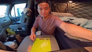 North American Trucker's life | Eating hot pot in an American heavy truck | Sukiyaki