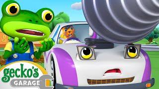 Giant Drill Rescue | Gecko's Animal Pals | Animal & Vehicle Cartoons | Cartoons for Kids