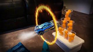 Ring of Fire Jump - Hot Wheels Track Builder for kids | Zaya Plays