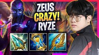 ZEUS IS SO CRAZY WITH RYZE! - T1 Zeus Plays Ryze TOP vs Fiora! | Season 2024