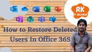 Office 365 Deleted Users And Conflict Users Restore