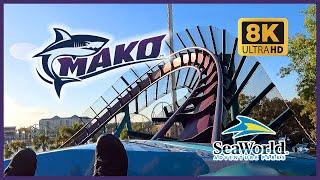  8K Front Row POV - Mako Roller Coaster at SeaWorld Orlando | Extreme Airtime!