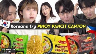 Korean College Students Try PANCIT CANTON for the First Time  | Korean Ate
