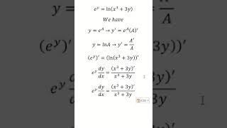 Calculus Help: Implicit Differentiation - e^y=ln⁡(x^3+3y) - Techniques