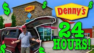 Living at Denny's for 24 Hours  Stealth Camping #vanlife