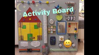 DIY Activity Board Busy Board für Kleinkinder..... Motorik Spielzeug selber machen