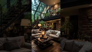 Rustic Elegance: A Living Room in Harmony with Nature