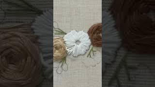 how to embroider a simple flower? #embroidery  #handembroidery #shorts