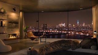 Elegant Jazz Evening in NYC Luxury Bedroom | 4k Relaxing Music | Night Chill ️