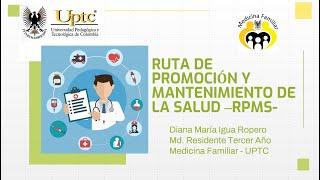 Ruta de Promoción y Mantenimiento de la Salud