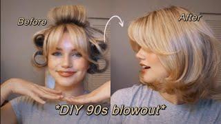 DIY 90's Blowout  for Short Hair | Shoulder Length | Tutorial