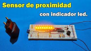 Circuito sensor de proximidad, con indicador led | Led Infrarrojo y fotodiodo