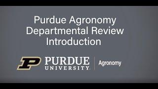 Agronomy Review Introduction