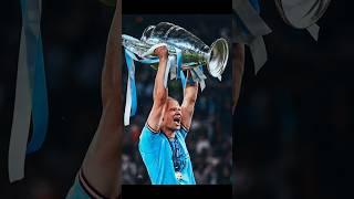 Manchester city player with Dream trophy, Champions Trophy. #shorts #sports #ucl #manchestercity