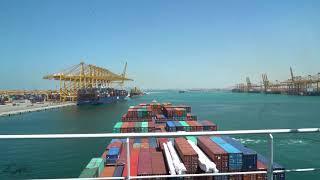 Cargo ship arrival at Jebel Ali Port | Dubai Port | Raikar Films