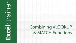 Excel: Combining Vlookup and Match Functions