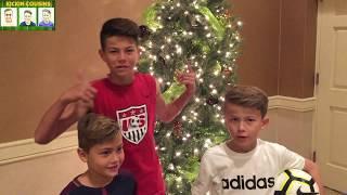 Xmas Special! Soccer Challenges 2 v 1 Epic Ballroom Battle with Forfeit!