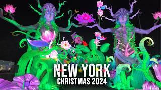 New York City 4K Walk Christmas in NYC 2024  Tianyu Lights Festival NYC 2024 Best NYC Lights Show