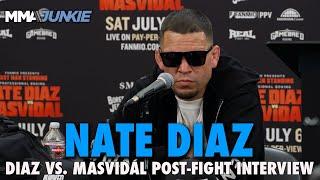 Nate Diaz Reacts to Win Over Jorge Masvidal, Calls Jake Paul Rematch 'Pretty Realistic'