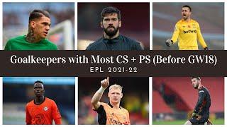 Goalkeepers with Most CS + PS in EPL 2021/22 (Before GW18)| Volume 124 | #Shorts | Maddie's Shorties