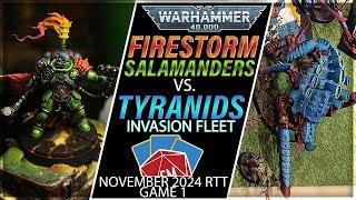 Salamanders (Firestorm) vs. Tyranids | Warhammer 40k | Collectormania RTT Game 1 (November 2024)