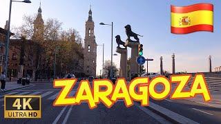 DRIVING ZARAGOZA a drive around OUR LADY OF THE PILLAR, ARAGON, SPAIN I 4K 60fps