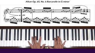 Alkan Op. 65, No. 6 Barcarolle in G minor Piano Tutorial