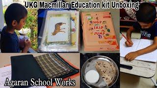 UKG Macmillan Education Book kit Unboxing|Agaran School Works Preparation|Suraikkai Chapati|Homework