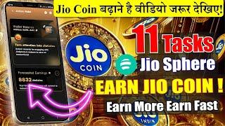 jiosphere 11 tasks for earn jio coin | how to earn jio coin in jiosphere | jio coin kaise Earn Kare