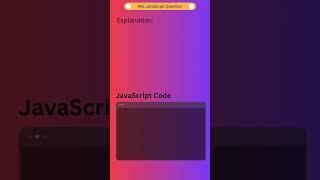 #61 JavaScript Interview Question #javascriptinterview #javascript #coding #javascripttutorial