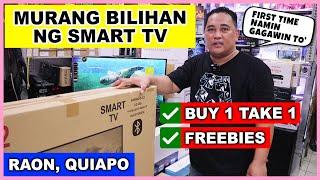 MURANG BILIHAN NG SMART TV MAY FREEBIES PA DITO SA RAON QUIAPO MANILA