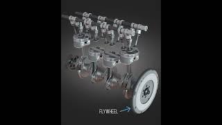 Inline 4 Cylinder Piston Engine #Shorts