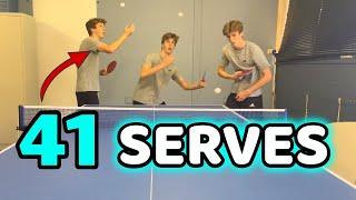 Every Table Tennis Serve in 101 Seconds