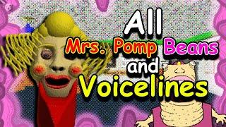 ALL Mrs. Pomp and Beans Voicelines (Baldi's Basics Plus)