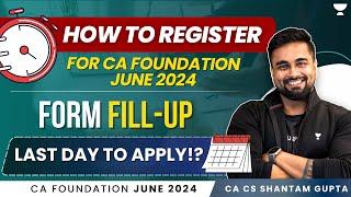 How to register for CA Foundation June 2024 | CA CS Shantam Gupta 