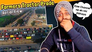 Reacting to Farmers Tractor Parade | Aerial View | PunjabiReel TV