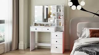 5 Drawers Vanity Desk Installation Steps #vabches #vabchesreview