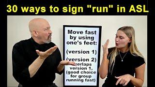 30 ways to sign "run" in ASL