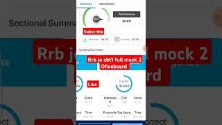 Rrb je cbt1 full mock 2 oliveboard #railway #rrbje #ntpc #rrbalp #rpf #shorts #viralshort #groupd gr