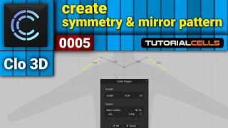 0005. create symmetry & mirror pattern ( mirror tool ) in clo3D