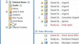 How to move items down the Favorite Folders list in Outlook