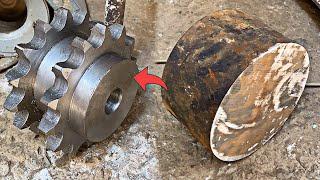 Manufacturing process of Mild steel double sided sprocket chain wheel ||Jk technology