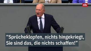 Feurige Migrations-Rede: Wütender Scholz brüllt auf die Union ein | ntv