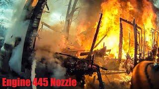 Susquehanna Drive Camper Fire | Working Fire Helmet Cam | Engine 445 Nozzle