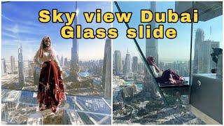 The Thrilling glass slide at 53rd Floor | Sky view Dubai | Urdu/Hindi