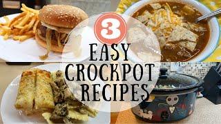 3 EASY AND DELICIOUS CROCKPOT RECIPES || DUMP AND GO FAMILY FAVORITE SLOW COOKER DINNERS