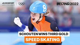 Irene Schoouten wins third Speed Skating GOLD in Womens Mass Start | 2022 Winter Olympics